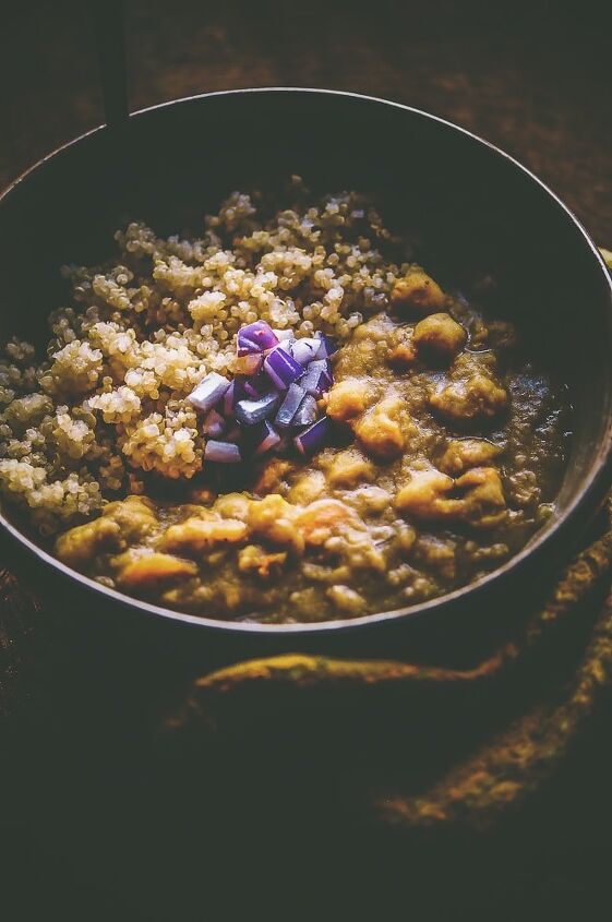instant pot lentil chickpea curry, This super creamy filling and healthy pressure cooker curry dish is made with chickpeas red lentils a tasty blend of Indian spices and a splash of lemon juice It makes for some easy and delicious gluten free vegan comfort food instantpotcurry lemoncurry pressurecookercurry lentilcurry chickpeacurry instantpot indianinstantpot vegancurry