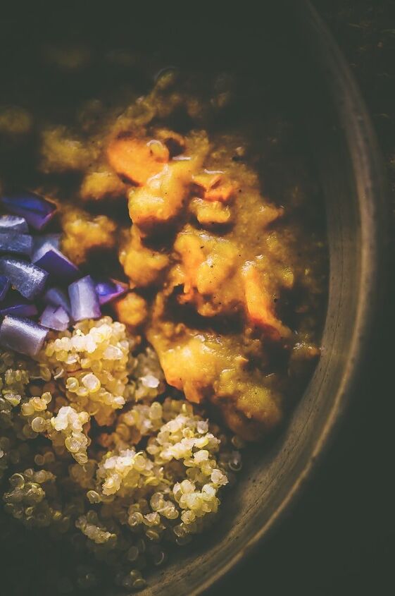 instant pot lentil chickpea curry, This super creamy filling and healthy pressure cooker curry dish is made with chickpeas red lentils a tasty blend of Indian spices and a splash of lemon juice It makes for some easy and delicious gluten free vegan comfort food instantpotcurry lemoncurry pressurecookercurry lentilcurry chickpeacurry instantpot indianinstantpot vegancurry