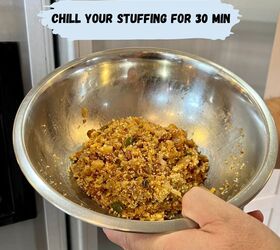 easy air fryer stuffed pork chops, Chill your stuffing for 30 minutes