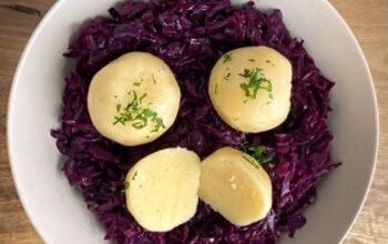 Potato Dumplings and Red Cabbage With Apples