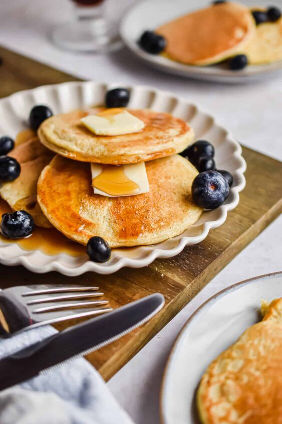 cottage cheese pancakes only 4 ingredients, Serve these pancakes with butter and good quality maple syrup