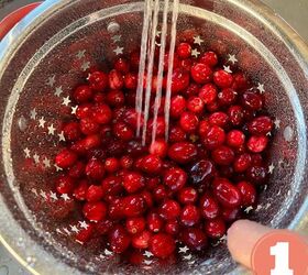 cinnamon sugar popping candied cranberries recipe, Rinse your berries with fresh water