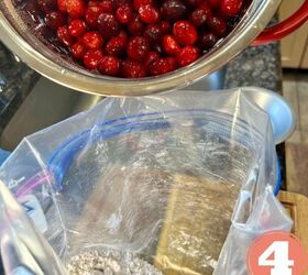 cinnamon sugar popping candied cranberries recipe, Add your cranberries into the Ziploc with the seasonings and shake to coat