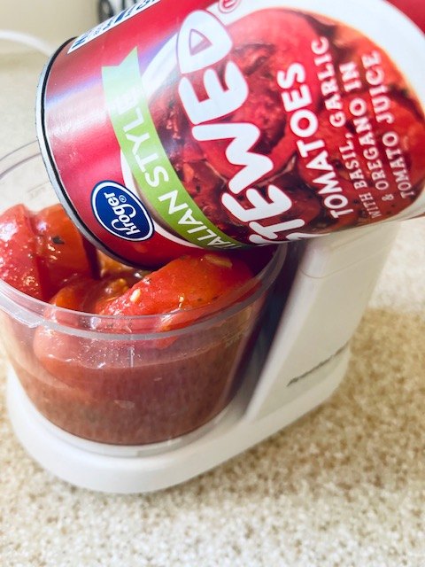 easy gluten free chicken tuscany, Can of stewed tomatoes