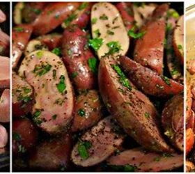 easy greek roasted potatoes with fresh herbs, potatoes edit