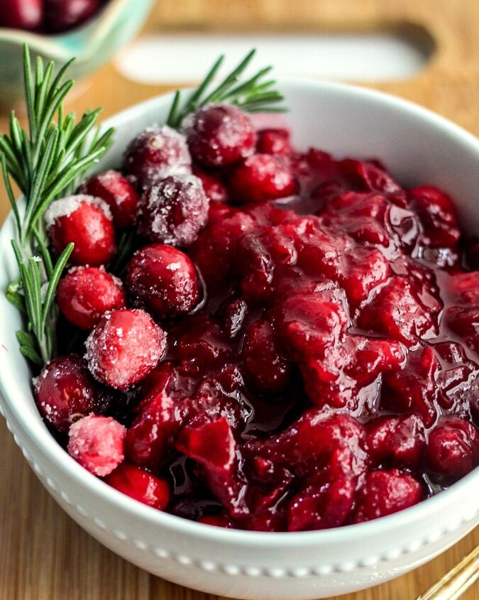 apple cider and cranberry sauce