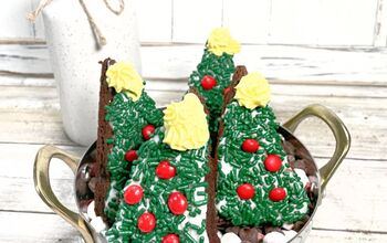 Decorated Christmas Tree Brownies for the Holidays