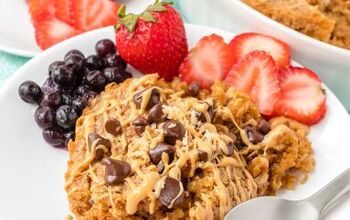 Healthy Baked Oatmeal With Peanut Butter