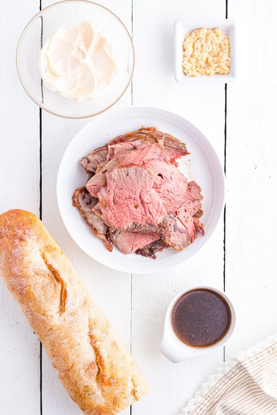 prime rib sandwich, Ingredients for a sandwich with prime rib