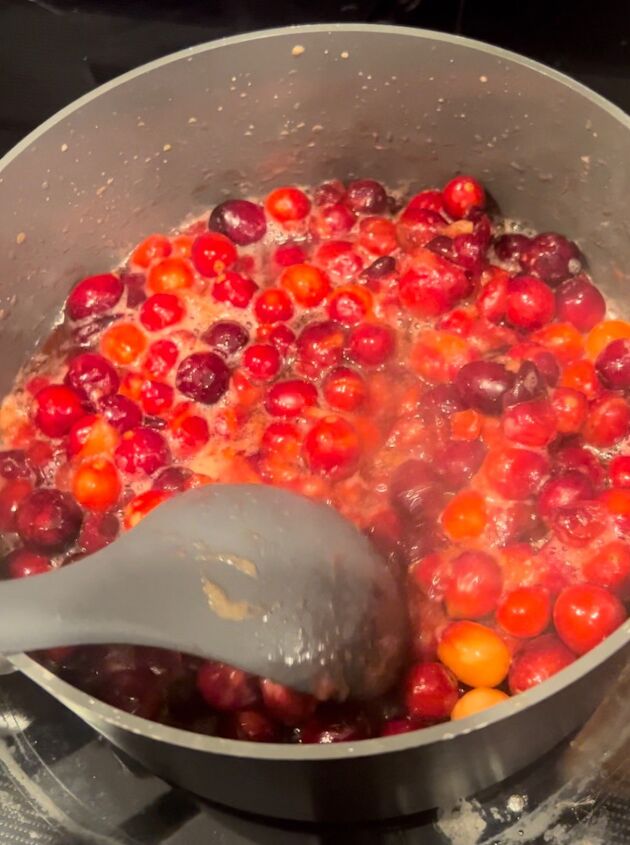 apple cider and cranberry sauce