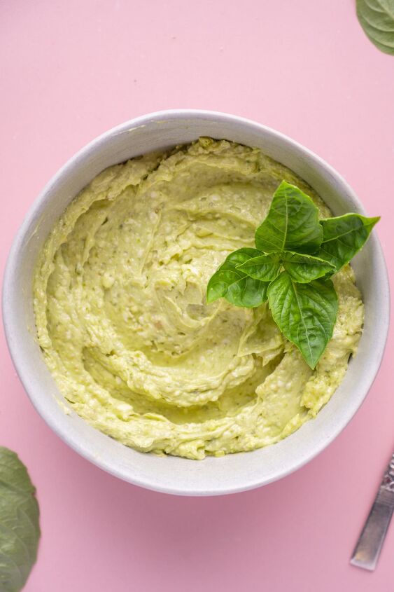 5 minute pesto butter, Bowl of 2 Ingredient Pesto Butter