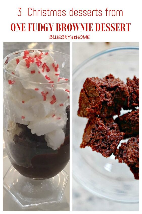 3 christmas desserts from 1 fudgy brownie recipe, Christmas Desserts