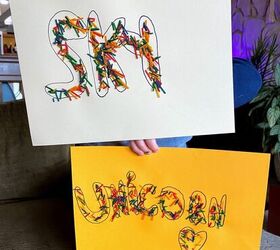 one pot lemon garlic pasta, child holding rainbow spaghetti art with words sky and unicorn