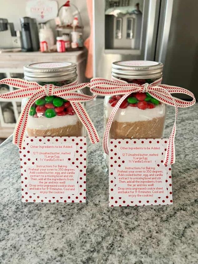 Finished recipe cards to go along with the Christmas cookie gifts
