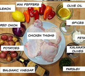 mediterranean chicken sheet pan dinner, Ingredients needed for Mediterranean sheet pan chicken