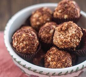 easy and delicious vegan boozy truffles, Boozy Chocolate Truffles in a bowl