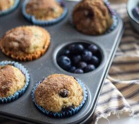 soft and fluffy vegan blueberry muffins, A tray full of blueberry muffins