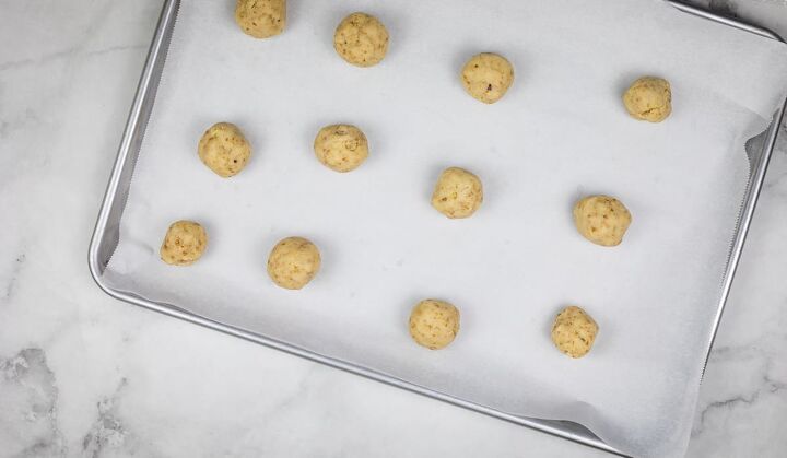 pecan butter balls, Roll into balls and bake on parchment