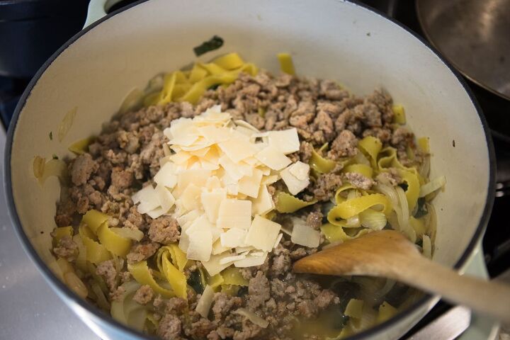 italian sausage and fennel one pan pasta dish