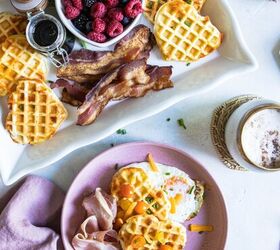 Savory Buttermilk Cheddar Belgian Waffles | Foodtalk