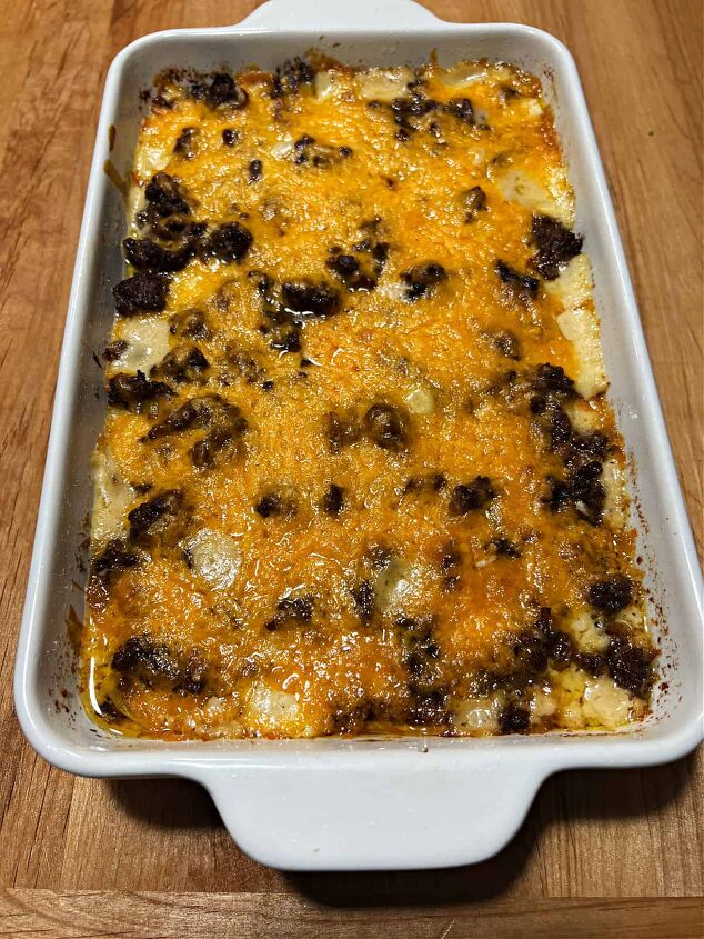 hamburger and potato casserole, Casserole completely cooked