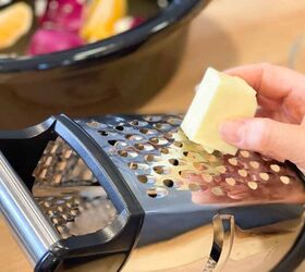 slow cooker orange chicken, using a cheese grater to grate cold butter