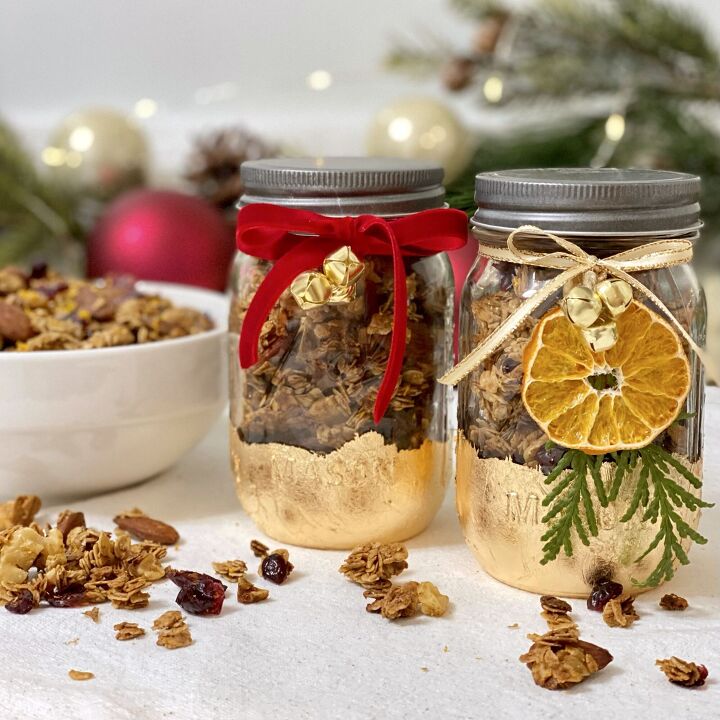 merry christmas granola, Merry Christmas Granola In jars ready for gifting
