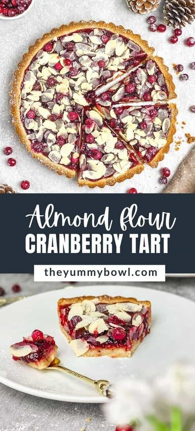 almond cranberry tart gluten free vegan dairy free, Almond Cranberry tart