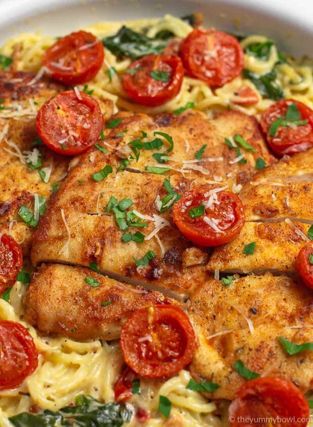 creamy chicken pasta in white wine sauce, Italian Chicken Pasta in Creamy White Wine Parmesan Sauce