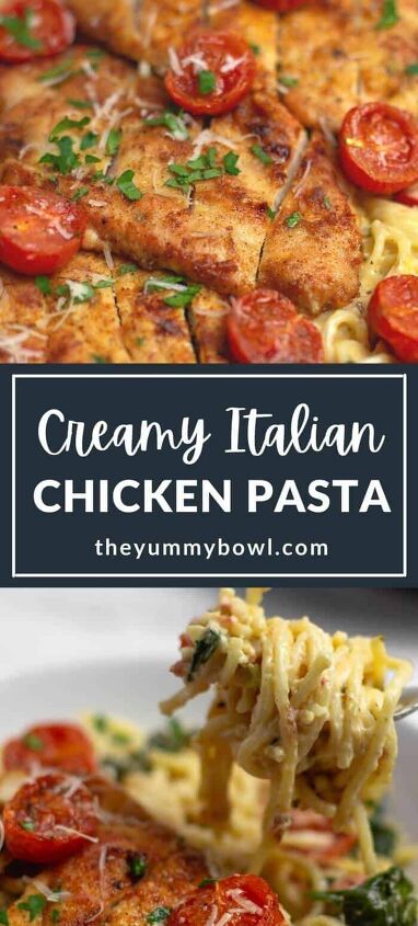 creamy chicken pasta in white wine sauce, Italian Chicken Pasta in Creamy White Wine Parmesan Sauce