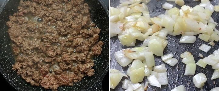 ground beef and cabbage, Ground Beef and Fried Cabbage