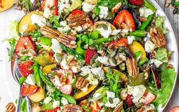Summer Salad With Strawberries, Pecans And Plums