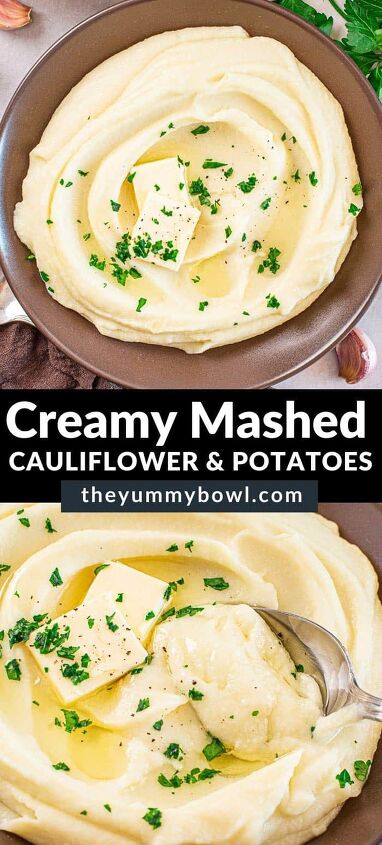 mashed cauliflower and potatoes, Cauliflower and Potato Mash Pinterest pinterest image