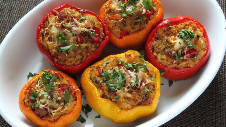 stuffed peppers easy freezable dinner meal recipe