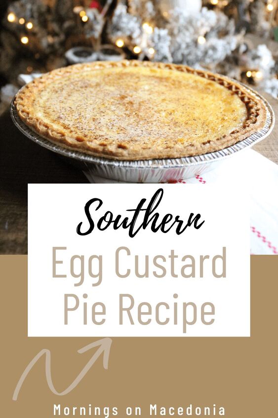 southern egg custard pie recipe, Pin for Later