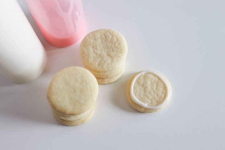 flower sugar cookies with free printable gift tag, Flower Cookie Process