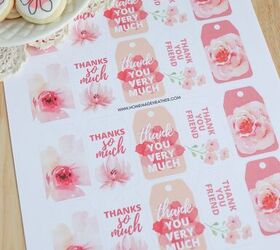 flower sugar cookies with free printable gift tag, Printable Thank You Gift Tag