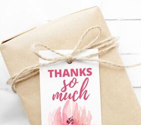 flower sugar cookies with free printable gift tag, Thank You Free Printable Gift Tag