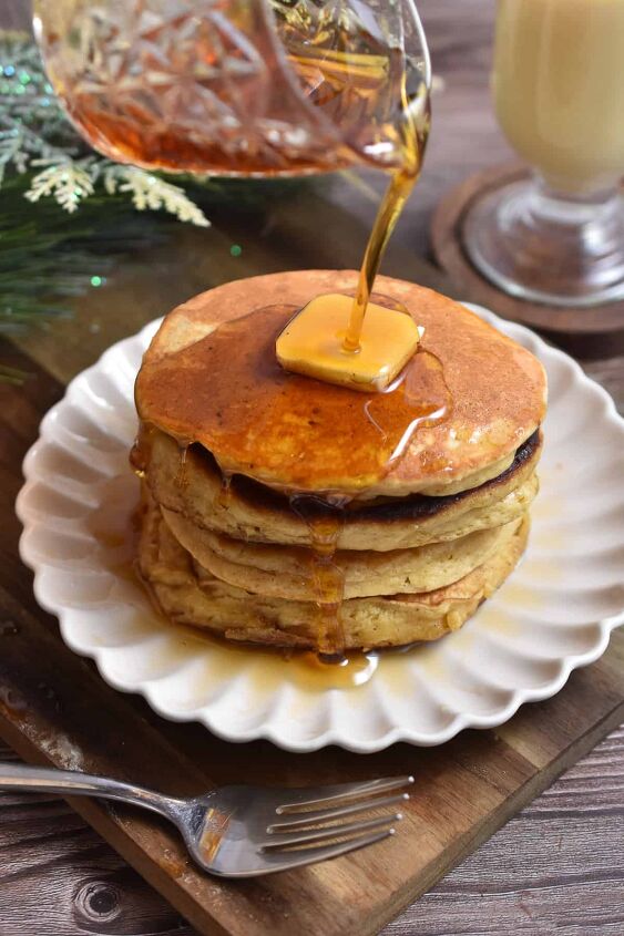 fluffy eggnog pancakes so easy, These pancakes are perfect for Christmas morning