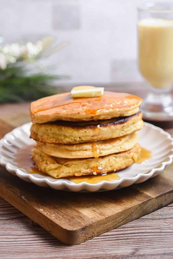 fluffy eggnog pancakes so easy, These pancakes are great with high quality maple syrup
