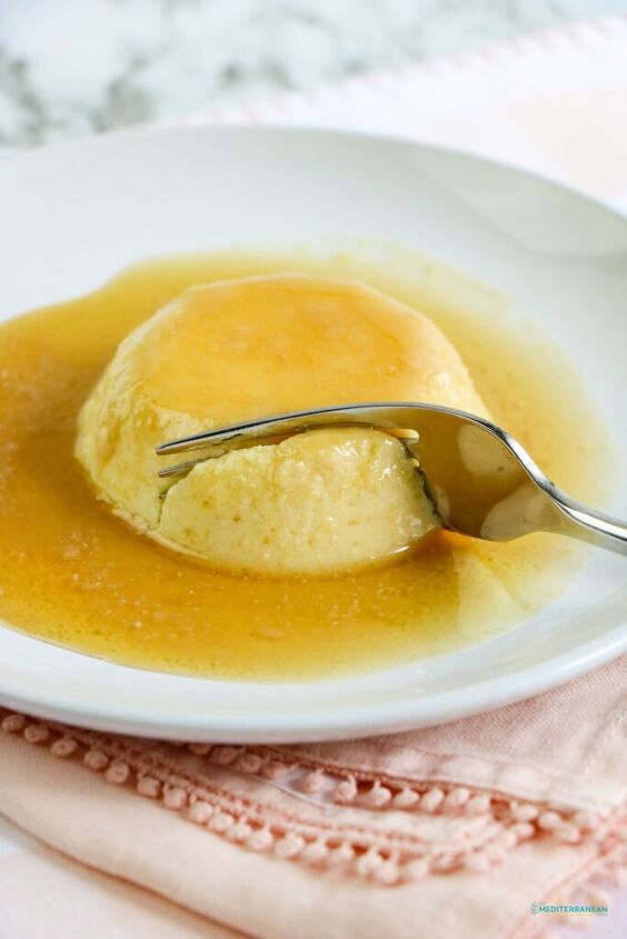 ricotta flan with maple syrup eat mediterranean food