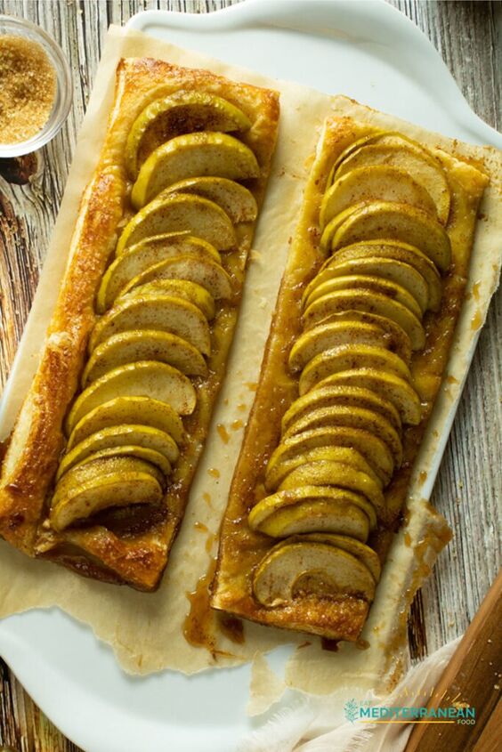 quick rustic puff pastry apple tart eat mediterranean food