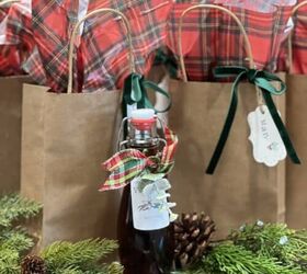 how to make hearty and delicious harvest salad, How to Make Delicious Homemade Vanilla Extract plaid tissue paper brown paper bags pine boughs small bottles green velvet ribbon plaid ribbon