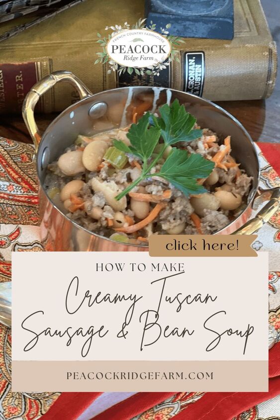 how to make delicious creamy tuscan sausage and bean soup