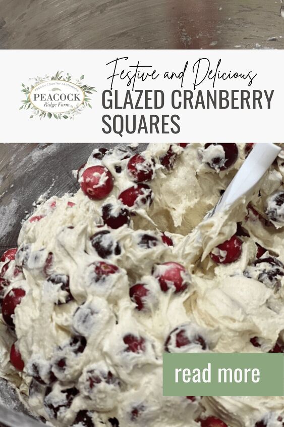 how to make delicious glazed cranberry squares