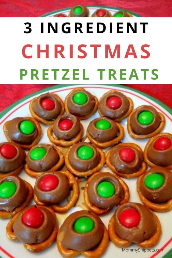 3 ingredient christmas pretzel treats easy christmas treats recipe, 3 ingredient Christmas Pretzel Treats Recipe MommySnippets com