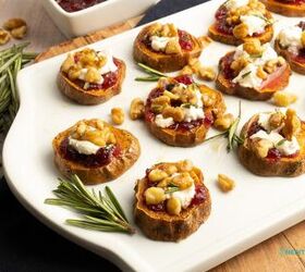 Sweet Potato Appetizer With Cranberry Sauce and Walnuts - Eat Mediter