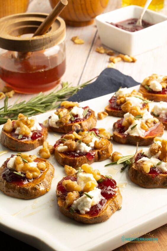 Sweet Potato Appetizer With Cranberry Sauce and Walnuts - Eat Mediter ...
