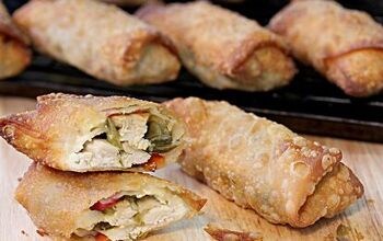 Leftover Turkey Salsa Verde Egg Rolls