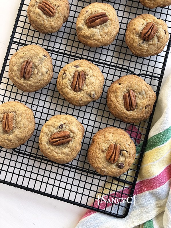 brown sugar pecan cookies with chocolate chips